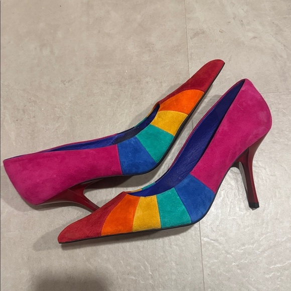 Jeffrey Campbell Women's Marveil Pride Rainbow Pointed Toe Pump Sz US 9.5 - Picture 4 of 12